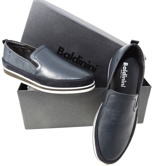 Baldinini | Shoes | Baldinini Mens Navy Blue Soft Leather  display picture 1